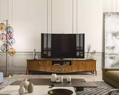 Immagine prodotto di Porta tv rtv soggiorno design scaffale legno marrone lavagna Italia nuovo