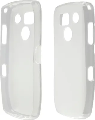 Two transparent phone cases are shown side-by-side against a white background.