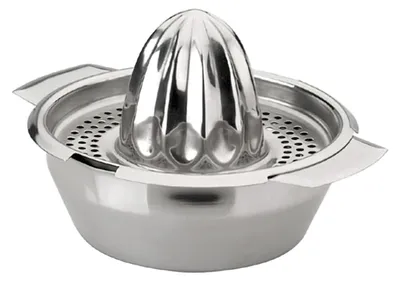 Zitruspresse Edelstahl 10 cm, 0,4 l, spülmaschinengeeignet, silber