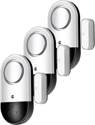 Produktbild von 3er Set 120DB Drahtlose Tür/Fenster Öffnungsalarmanlagen – Kinder- und Demenzsicherheit – Anti-Einbruch – Für Haus, Schwimmbad, Schrank und Betrieb