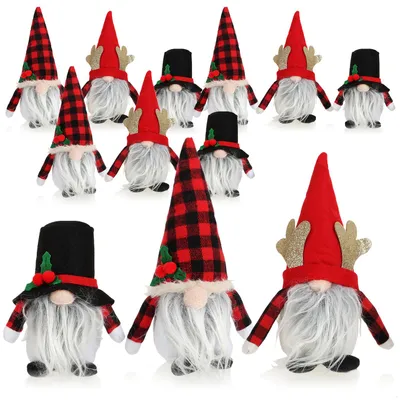 Produktbild von com-four® 12x Premium Weihnachts-Wichtel, Weihnachtsdeko, winterliche