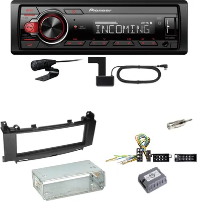 Produktbild von Pioneer MVH-330DAB Bluetooth DAB Einbauset für Mercedes A B Klasse W245 W169