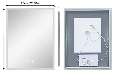 Immagine prodotto di Specchio da bagno illuminato, antiappannamento, 70x90 cm