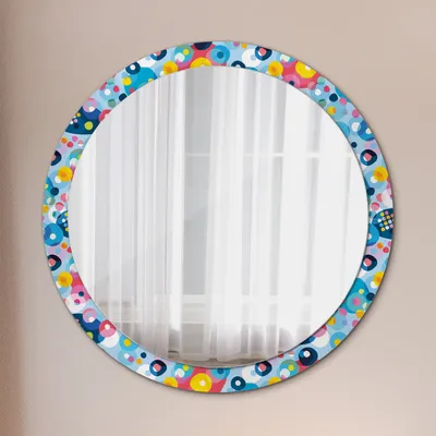 Produktbild von Ø100cm Modern Spiegel - Wandspiegel Wandmontage- Schlafzimmer - bunt Kreise