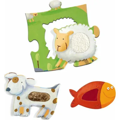 Produktbild von DJECO Taktiles Einsteckpuzzle Bauernhof