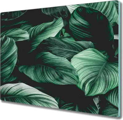 Produktbild von Coloray Schneidebrett Herdabdeckplatte 60x52 cm Kochplattenabdeckung Küchenbrett Hackbrett - Blätter Monster