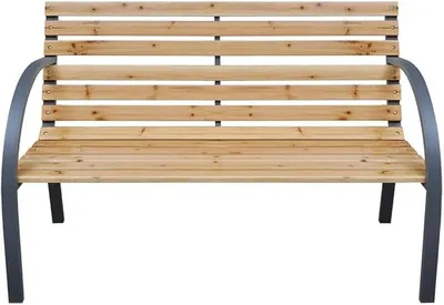Imagen del producto de Banco de jardín de 112 cm, fabricado en madera maciza de abeto