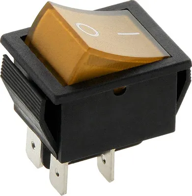 Produktbild von Beleuchteter Schalter, groß, gelb, Wechselstrom 230 V, 15 A