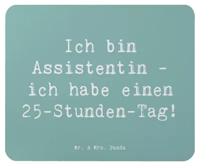 Produktbild von Mr. & Mrs. Panda Mouse Pad Spruch Assistentin Zauber - Meeresbrise - Geschenk, Assistenz Alltag, kreative Geschenke, Mousepad, für Berufstätige, computer, Beruf, Mauspad