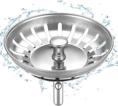 Produktbild von Famanu Abfluss-Sieb aus Edelstahl, 80 mm - verhindert Verstopfungen und sorgt für schnelle Abwasserableitung