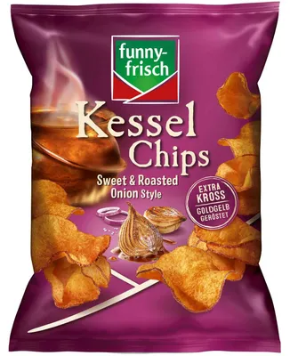 Produktbild von funny-frisch Kessel Chips Sweet & Roasted Onion Style 120g