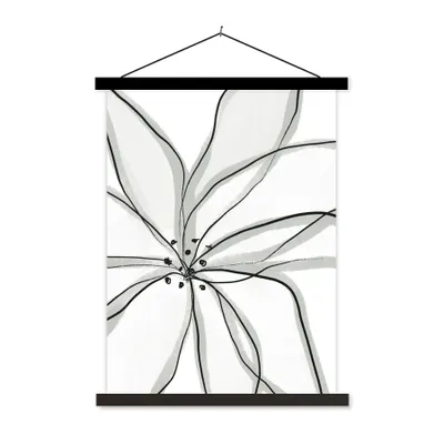 Produktbild von MuchoWow® Textilposter Blumen - Abstrakt - Design 40x53 cm mit schwarzem Rahmen - Abbildung
