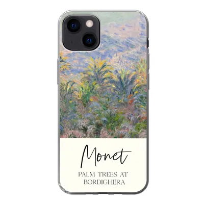 Produktbild von MuchoWow® Handyhülle Schutzhülle Hülle für iPhone 13 Monet - Kunst - Palmen in Bordighera Silikon Softcase Handy Hülle - Karteninhaber