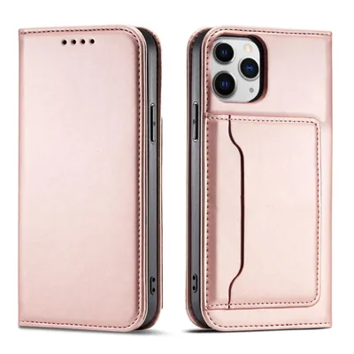 Produktbild von Magnetkartenetui iPhone 12 Pro Hülle Kartenetui Ständer Rosa