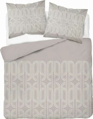 Produktbild von Flanell-Bettwäsche-Set 220x200 Ornament Beige
