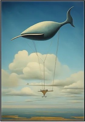 Produktbild von Wallario Wandbild Himmlische Segelfahrt, Größe: 70,30 x 100,30 cm, Poster mit schwarzem Aluminiumrahmen