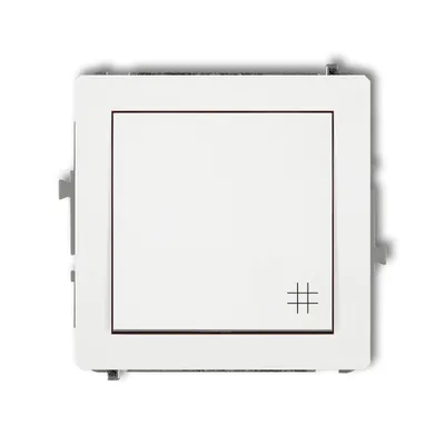 Obrázek produktu pro Křížový vypínač DWP-6 KARLIK ELEKTROTECHNIK | DECO SERIE | BÍLÁ | Zásuvkový vypínač Rámeček