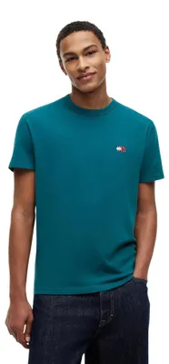 Produktbild von Tommy Hilfiger Jeans TJM REG BADGE TEE Herren T-Shirt Grün : Größe - L Größe: L
