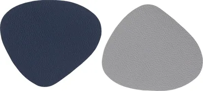 Produktbild von 12 Stück Untersetzer Blau Grau zum Wenden 12,5 cm x 10,5 cm