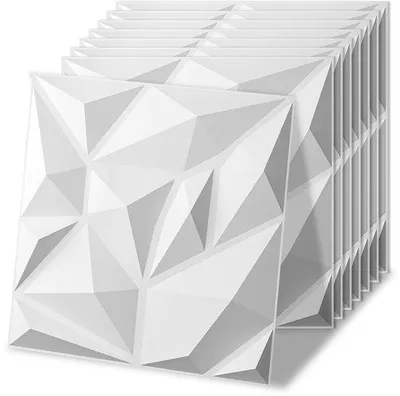 Obrázok produktu pre Biely 3D nástenný panel z PVC na dekoráciu a vytvorenie útulných interiérov
