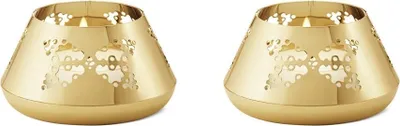 Productafbeelding van Georg Jensen CC 2022 SEASONAL TEALIGHT, 2 PCS, GOLD 10020133