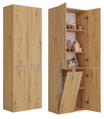 Produktbild von Topeshop NEL 1K DD ART KPL, Eiche, Frei stehend, 5 Regale, 4 Tür(en), Partikelbord, Matt