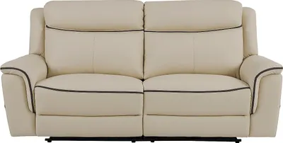Produktbild von Vente-unique ADELIO, Liegestuhlsofa, Wohnzimmer, Beige, 3 Sitz(e), Biege, Leder