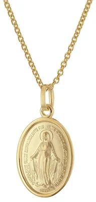 Produktbild von trendor 31164 Halskette Milagrosa 925 Silber Vergoldet Madonna Medaille, 40 cm