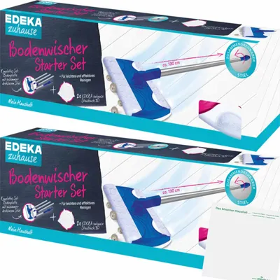 Produktbild von Edeka Staubwischer Starter Set (1 Wischer + 2 Staubtücher) 2er Pack + usy Block