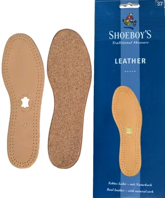 Produktbild von BNS Shoeboys Ledersohlen echtes Leder auf Naturkork Einlegesohle Sohle Gr. 37