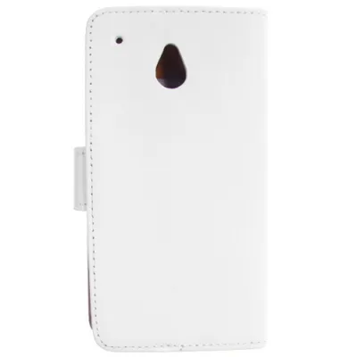 Produktbild von Leder Handyhülle für HTC M4 Mini Weiß Schutzhülle 4250710542512