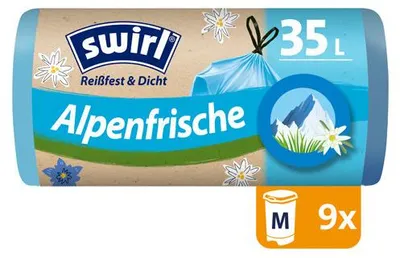 Produktbild von Swirl® 35 l Duft-Müllbeutel Alpenfrische Reißfest & Dicht