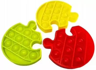 Obrázek produktu pro Pop it antistresový, 14 cm, 3 kusy, mix barev - ADAR