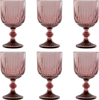 Obrázek produktu pro Sada sklenic Home ESPRIT Pink Crystal 380 ml (6 kusů)