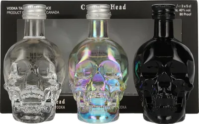 Produktbild von Crystal Head Vodka Set 40% Vol. 3x0,05l in Geschenkbox