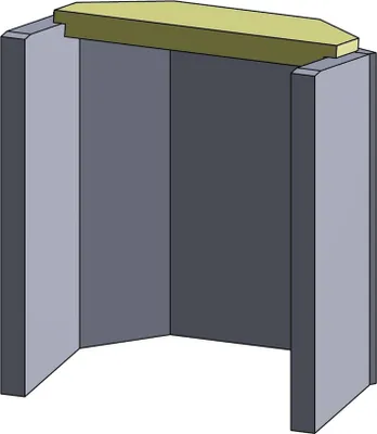 Produktbild von Heizgasumlenkplatte 356x175x30mm (Vermiculite) passend für Hark **