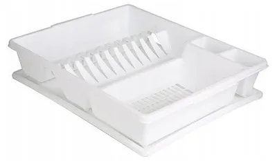 Obrázok produktu pre Sušička riadu s odkapávačom biela 43x35x9cm
