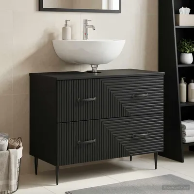 Obrázek produktu pro Maison Exclusive – Skříňka pod umyvadlo HAARLEM, černá, 82 x 41 x 58,5 cm