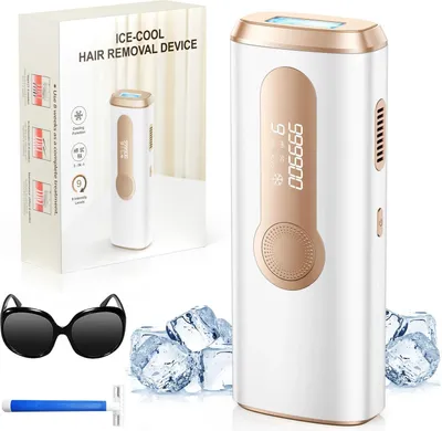 Produktbild von IPL Haarentfernung - Laser Epiliergerät - 990000 Lichtimpulse - Dauerhafte Haarentfernung - Schmerzfrei Für Männer & Frauen - 3 Stufen - EU-Stecker - Gold