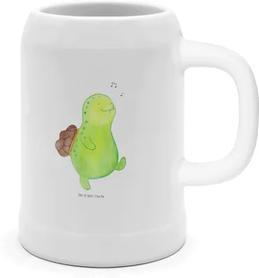 Produktbild von Mr. & Mrs. Panda Krug Schildkröte Pfeifen - Weiß - Geschenk, Seidel, Schildkröten, Depression, Tonkrug, Humpen, Steinkrug, Glück, Bier, Trennung