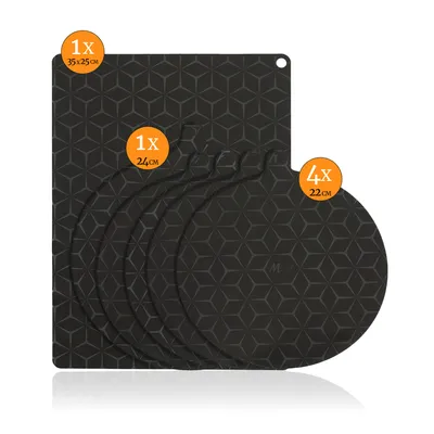 MoreCore Induktionsschutzmatte - 6-teilig Silikon Kochfeld Abdeckung