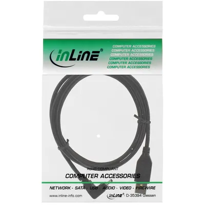 Immagine prodotto di InLine® 34110 Cavo USB 2.0 mini, da spina A a spina mini-B (5 pin) angolato di 90° in alto, nero, 1 m