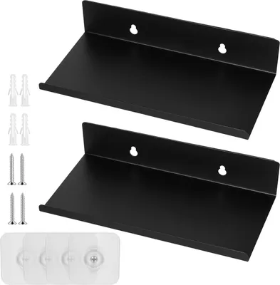 Produktbild von Duschablage, 2er Set Metallregal 20cm Wandregal für Bad Küche