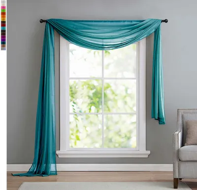 Produktbild von Querbehang Freihanddeko Voile transparent Hellrosa 140x600 cm Gardinen Deko