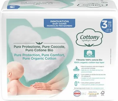 Obrázek produktu pro Jednorázové dětské pleny zbavlny č.3  (4-9 kg) - 32 ks velikost balení: kusové balení
