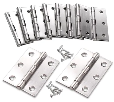 Produktbild von Klappscharnier Türscharnier Scharnier - Edelstahl - 63 x 44 mm - 10 Stück mit Schrauben