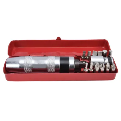 Zdjęcie produktu dla Ręczny zestaw kluczy udarowych - 1/2" z adapterem sześciokątnym i 12 końcówkami, klucz ręczny do odkręcania mocno dokręconych śrub
