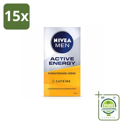 Immagine prodotto di 15 creme viso energizzanti NIVEA MEN con caffeina - 50 ml - confezione grande - 15 pezzi