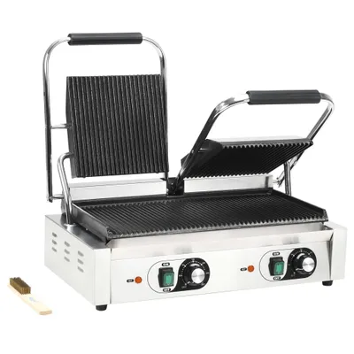 Image de vidaXL Gril à panini double rainuré 3600 W 57x30,5x20 cm