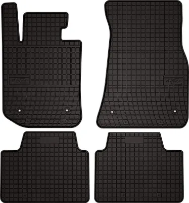 Image de Tapis de sol voiture en caoutchouc pour BMW 3 G20 (2018-, berline) Noir, lot de 4 pièces, fixations